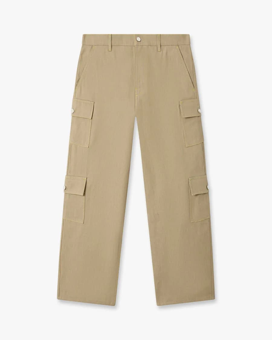 Casablanca — Beige Desert Canvas Denim Jeans