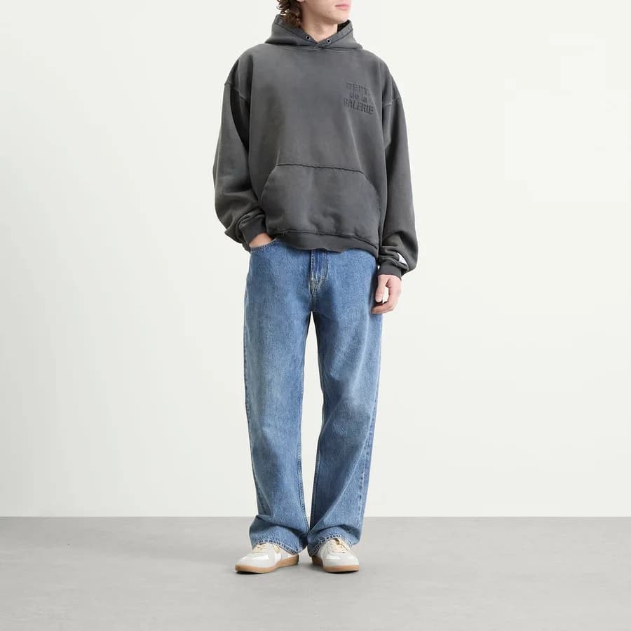 Gallery Dept Embosses Hoodie — Graphite — on model
