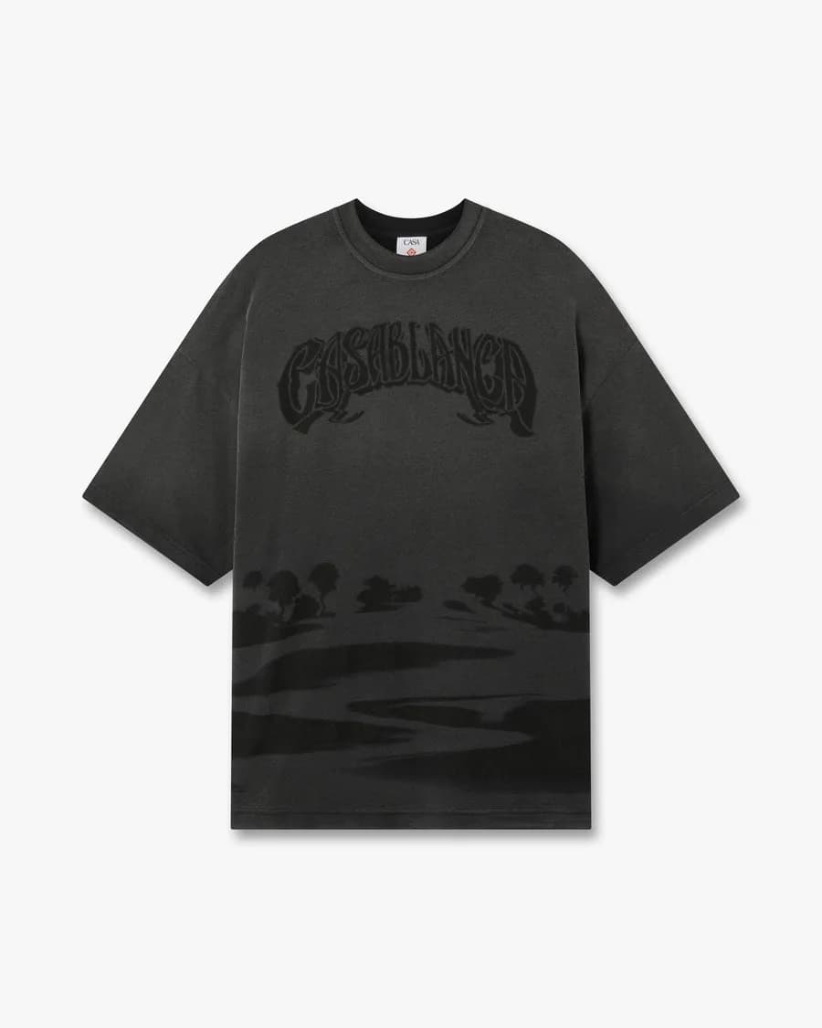 Casablanca — Black Sands Washed Oversized Short Sleeve T-Shirt