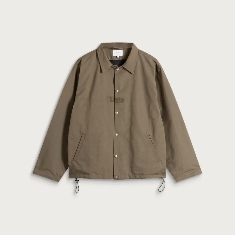 Rhude — Logo Coaches Jacket — Taupe / Taupe