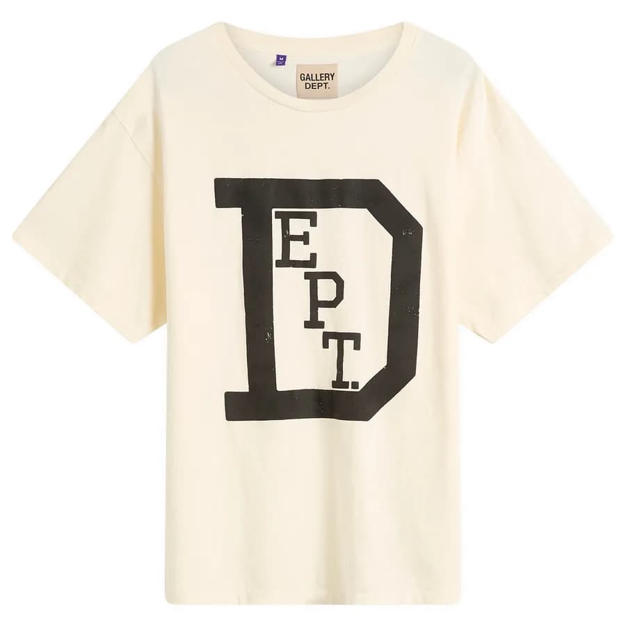 Gallery Dept. — Gallery Dept University T-Shirt — Lt Archival White