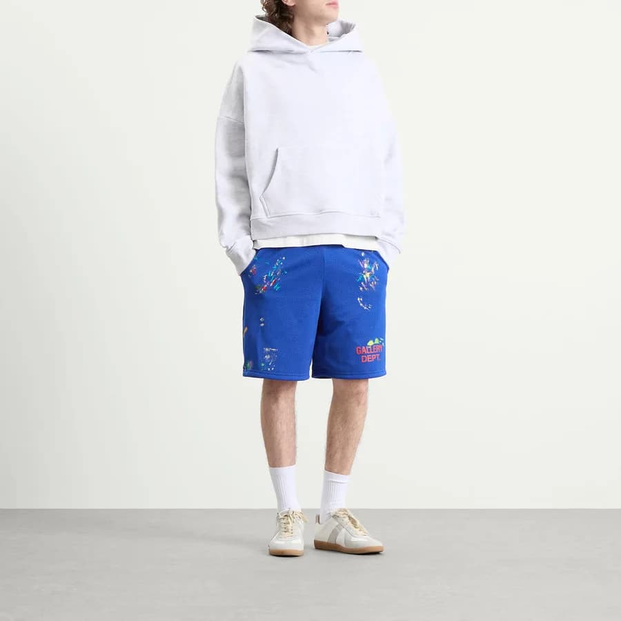 Gallery Dept Studio Gym Short — Royal — on model