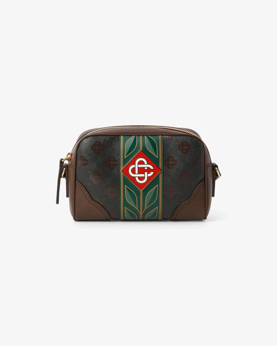 Casablanca — Dark Brown Monogram Crossbody Bag