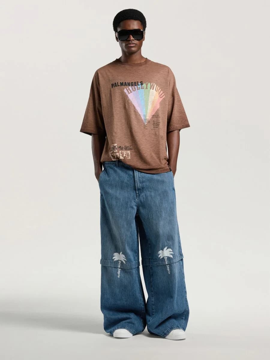 Neon Boulevard Loose T-Shirt in Brown - Multicolor — on model
