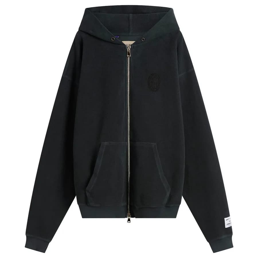 Gallery Dept. — Gallery Dept Deluxe Full Zip Hoodie — Washed Black