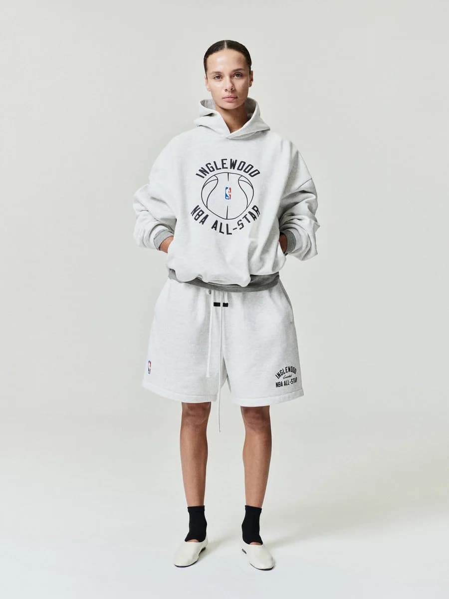 Inglewood X All Star Weekend '26 90s Hoodie — on model